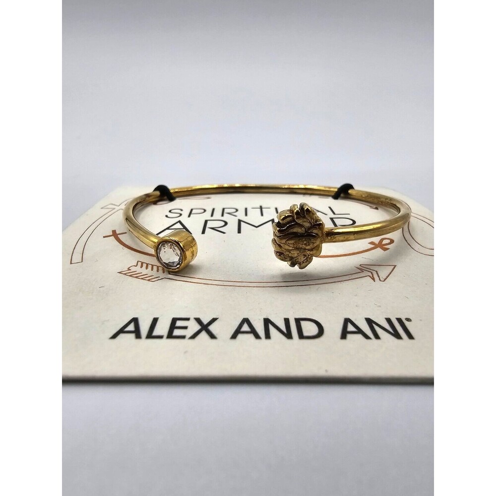 New w/ Tag Alex and Ani Spiritual Armor Gold "Lotus Peace..." Bracelet MSRP: $98